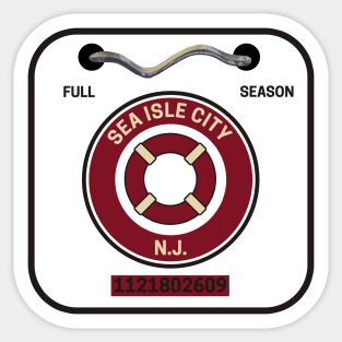 Sea Isle City New Jersey Beach Badge Sticker